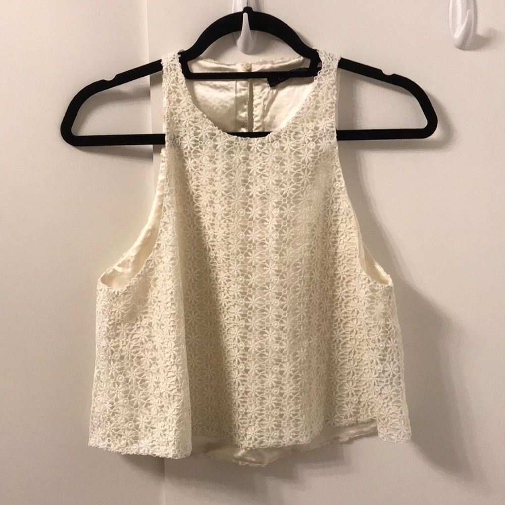 Zara Sleeveless Floral Crochet Top